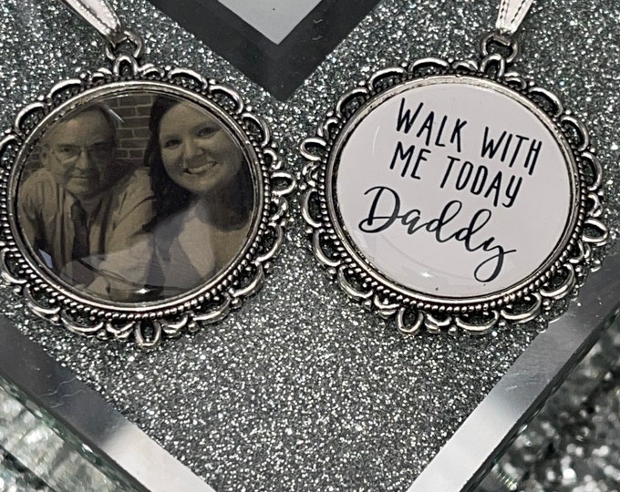 Bridal Shoe Clips/Bridal Shoe Charms/ Memory/Memorial Photo Charm/Heaven Charm/Walk With Me Today/Custom/Bride/Wedding/Something Blue