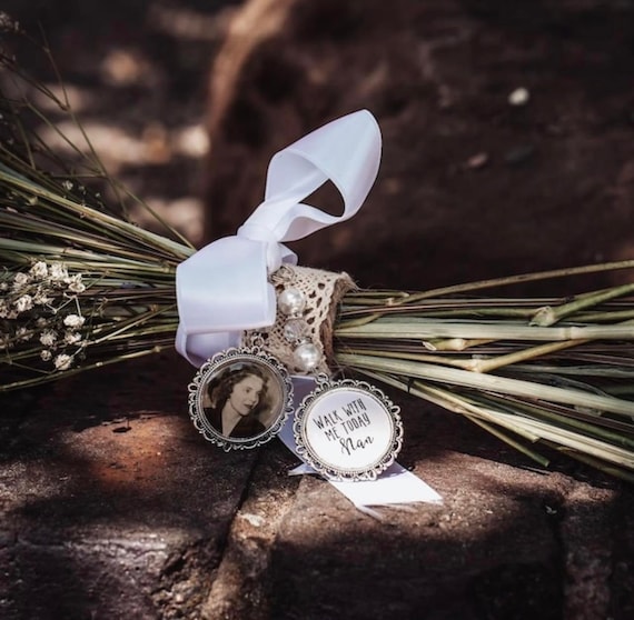 Memory Wedding Bouquet Charm/Wedding Remembrance/Charm For Bridal Bouquet/Bouquet Picture Charm/Dad/Brooch/Pin/Memorial/Remembrance Ornament