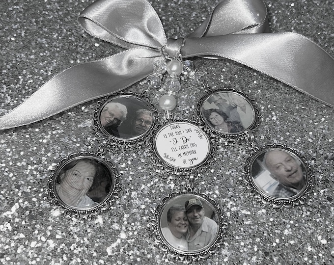 Today Is The Day I Say I Do/In Loving Memory/Memory Charm/Memorial/Locket/Brooch/Personalised With Any Photo/Bride/Wedding/Heaven