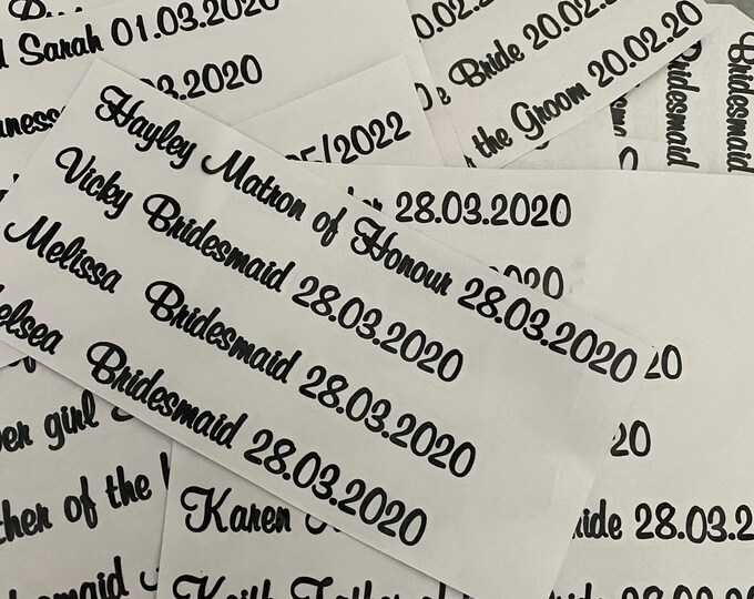 DIY Vinyl for wedding hangers, make your own, vinyl transfers, vinyl decals, vinyl decal only, personalised hangers