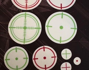 Quick Scope Crosshair Decals for Gaming Monitor or TV – FPS Pro Aim Sight Assist Stickers Set