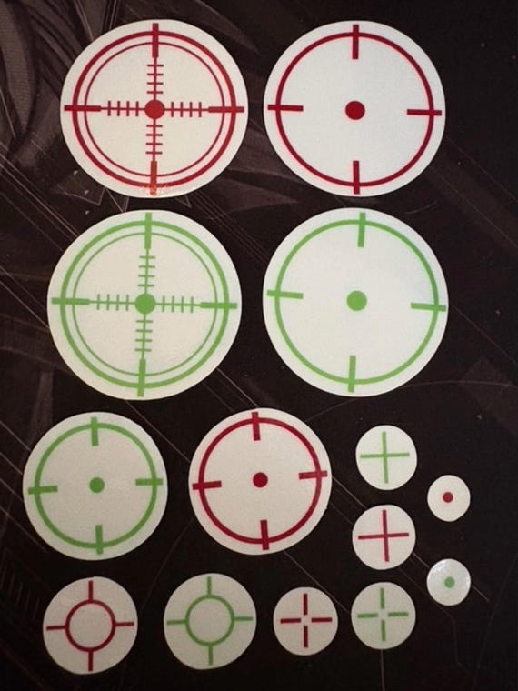 Quick Scope Crosshair Decals for Gaming Monitor or TV – FPS Pro Aim Sight Assist Stickers Set