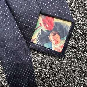 Foto personalizada para planchar en etiqueta de corbata/Papá/Etiqueta de traje/Parche de corbata/Parche de corbata/Regalo del padre de la novia/Novio/Etiqueta de agradecimiento/Inserto de corbata de boda imagen 7