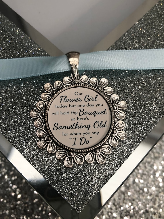 Bridesmaid flower girl charm gift bouquet charm today keepsake thank you locket brooch something old one day you will hold the bouquet I Do