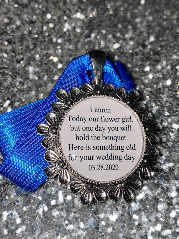 Bridesmaid flower girl charm gift bouquet charm today keepsake thank you locket brooch something old one day you will hold the bouquet I Do
