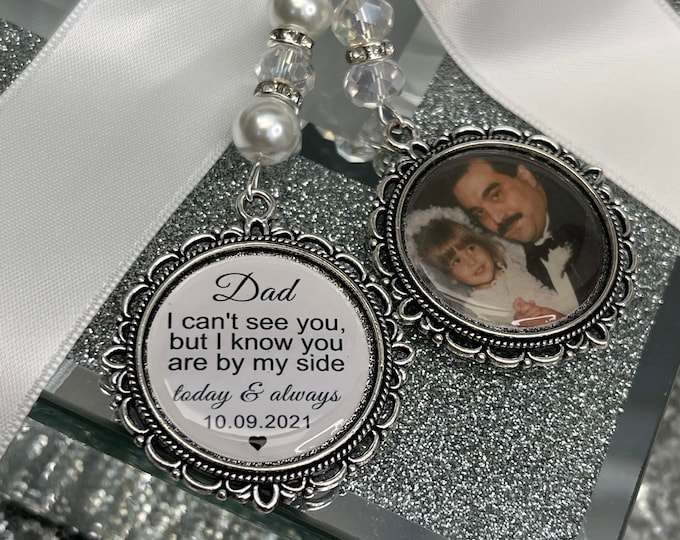 Wedding bouquet memorial bereavement bridal keepsake gift memory bouquet charm heaven photo charm