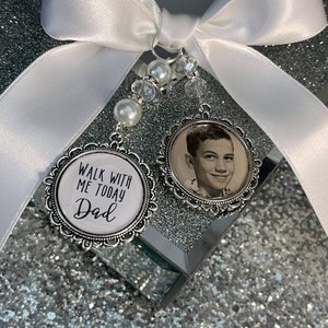 Walk With Me Today/Loving Memory/Memorial Charm/Locket/Brooch/Personalised With Any Photo/Bride/Wedding