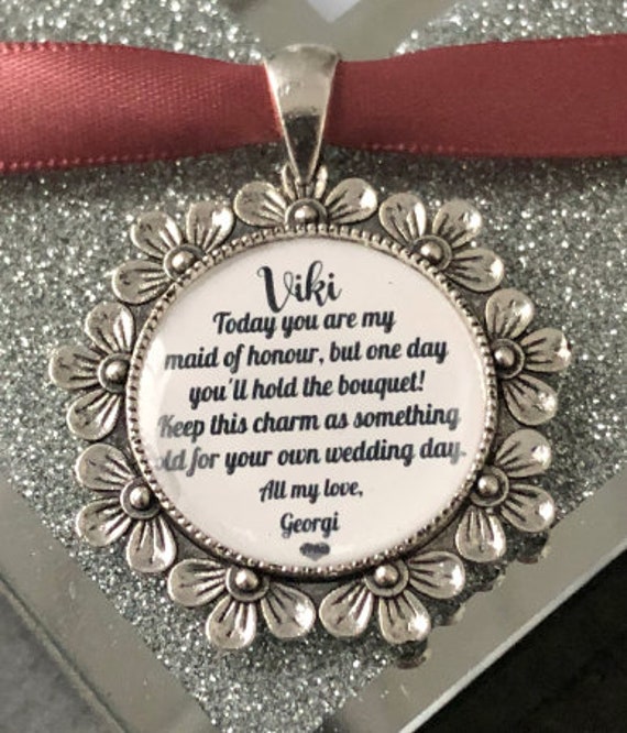 Bridesmaid Bouquet Charm, Wedding Keepsake Gift