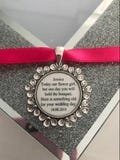 Personalised Wedding bouquet charm brooch something old pendant charm custom made keepsake gift bridesmaid flower girl maid of honour product logo