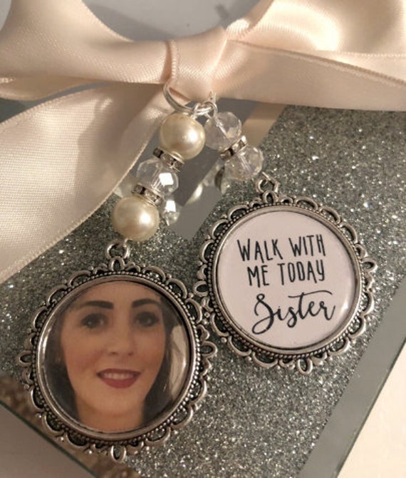 Personalised Photo Memorial Locket Brooch, Wedding Bouquet Charm