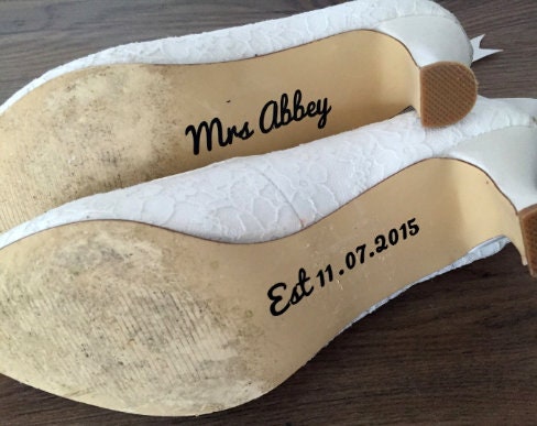 personalised wedding shoes