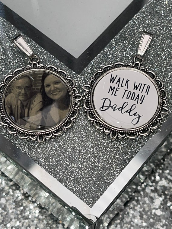 Bridal Shoe Clips/Bridal Shoe Charms/ Memory/Memorial Photo Charm/Heaven Charm/Walk With Me Today/Custom//Something Blue bouquet charm