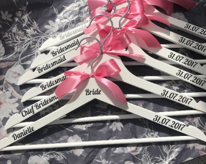 Vinyl hanger transfers stickers name date role DIY make your own DIY hangers personalised hangers wedding hanger. Hanger not included
