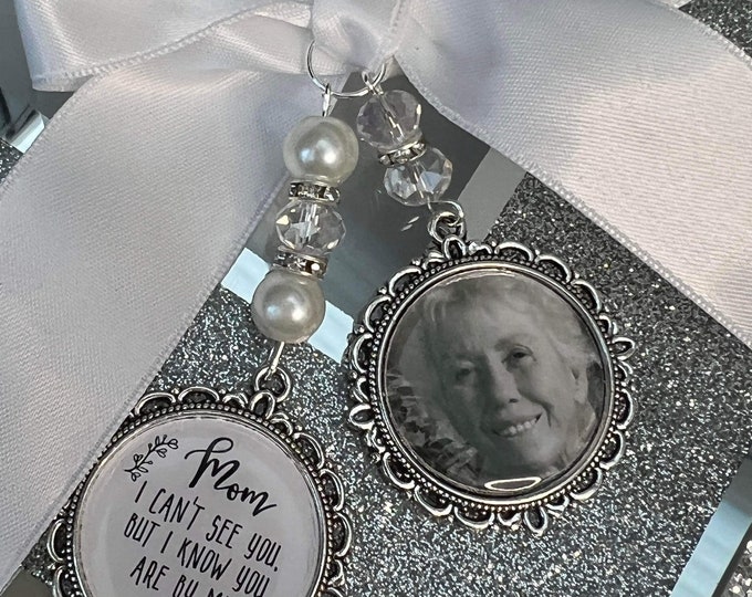 I Can’t See You/I Know Your By My Side/In Loving Memory/Memory Charm/Locket/Brooch/Personalised/Any Photo/Wedding/Bride/Memorial/Keepsake