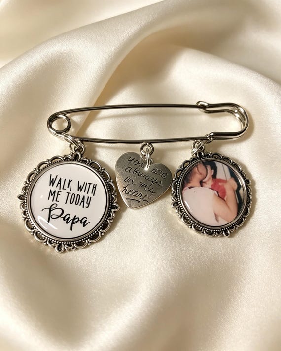 Memorial Memory remembrance wedding photo charm kilt pin bouquet charm.groom best man usher personalised.loved one.keepsake.gift for her him