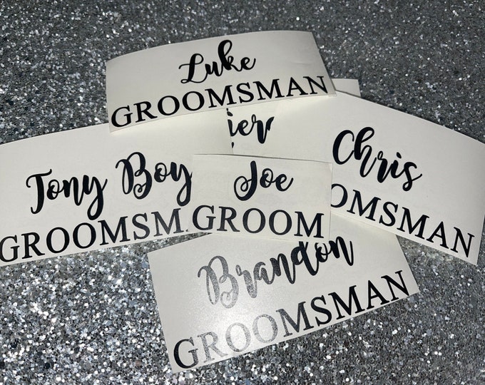 Personalised champagne flute transfers decal wedding hen do bridal bride do it your self diy champagne wine glass vinyl sticker rose gold