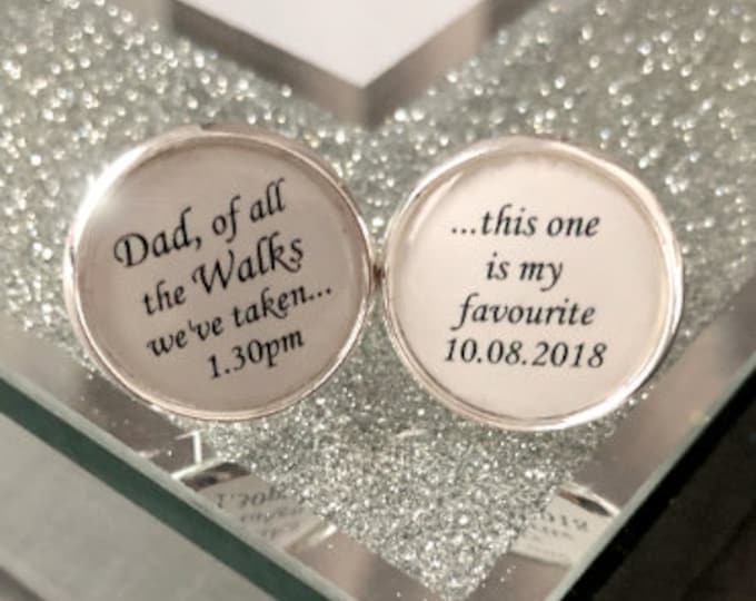 Dads of all the walks this one is my favourite personalised cuff links father of the bride personalized cufflinks.dad.wedding.groomsman