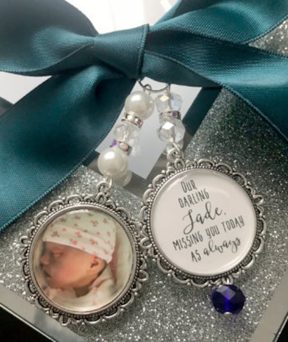 Personalised Memorial Photo Charm - Wedding Bouquet Keepsake