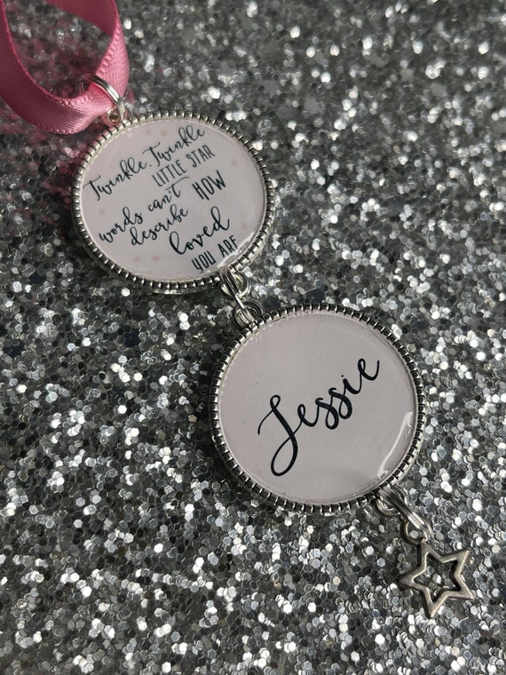 Twinkle Twinkle Little Star Words Cant Describe How Loved You Are/Memory Charm/Personalised/Any Name/Wedding/Bride/Memorial Keepsake/Gift