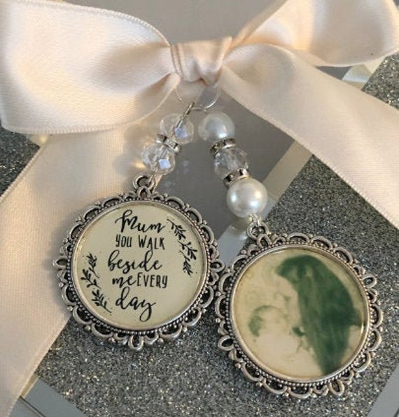 Wedding Bouquet Photo Memorial Charm, Loved One Keepsake