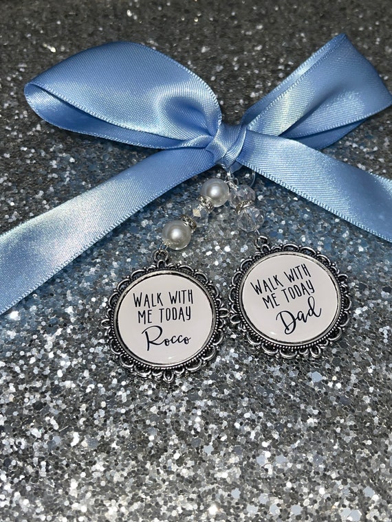 Walk with me today loving memory charm locket brooch.Personalised with any name Ideal for wedding,bride.memorial keepsake,Swarovski,dad mom