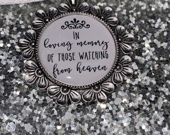 Loving Memory Memorial Remembrance Bouquet Charm/Loved One Watching From Heaven/Weren't So Far Away/Wedding/Keepsake/Bride/Never forgotten