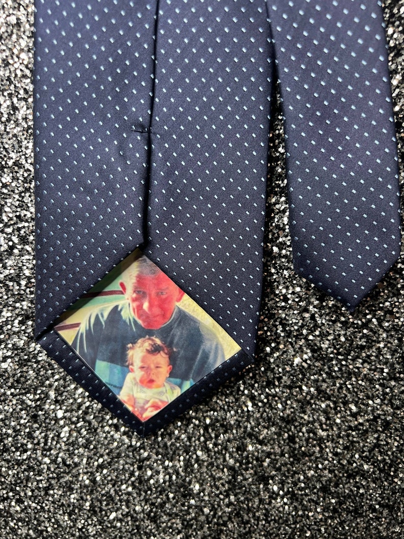 Foto personalizada para planchar en etiqueta de corbata/Papá/Etiqueta de traje/Parche de corbata/Parche de corbata/Regalo del padre de la novia/Novio/Etiqueta de agradecimiento/Inserto de corbata de boda imagen 6