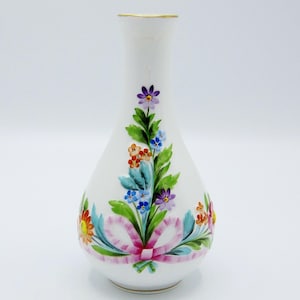 RARE VINTAGE HEREND-Bud Vase- Colorful Embossed Flowers decorate this Beautiful Herend Vase-Made in Hungarian-Herend Hand Painted Porcelain