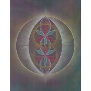 May include: A geometric design with overlapping circles and flower-like shapes in shades of red, blue, and yellow on a dark gray background. The title "Before We Knew" is written below the design.