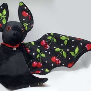 Large Bat Plush Stuffed Animal BeeZeeArt &#39;Cherry&#39; 16in Wingspan