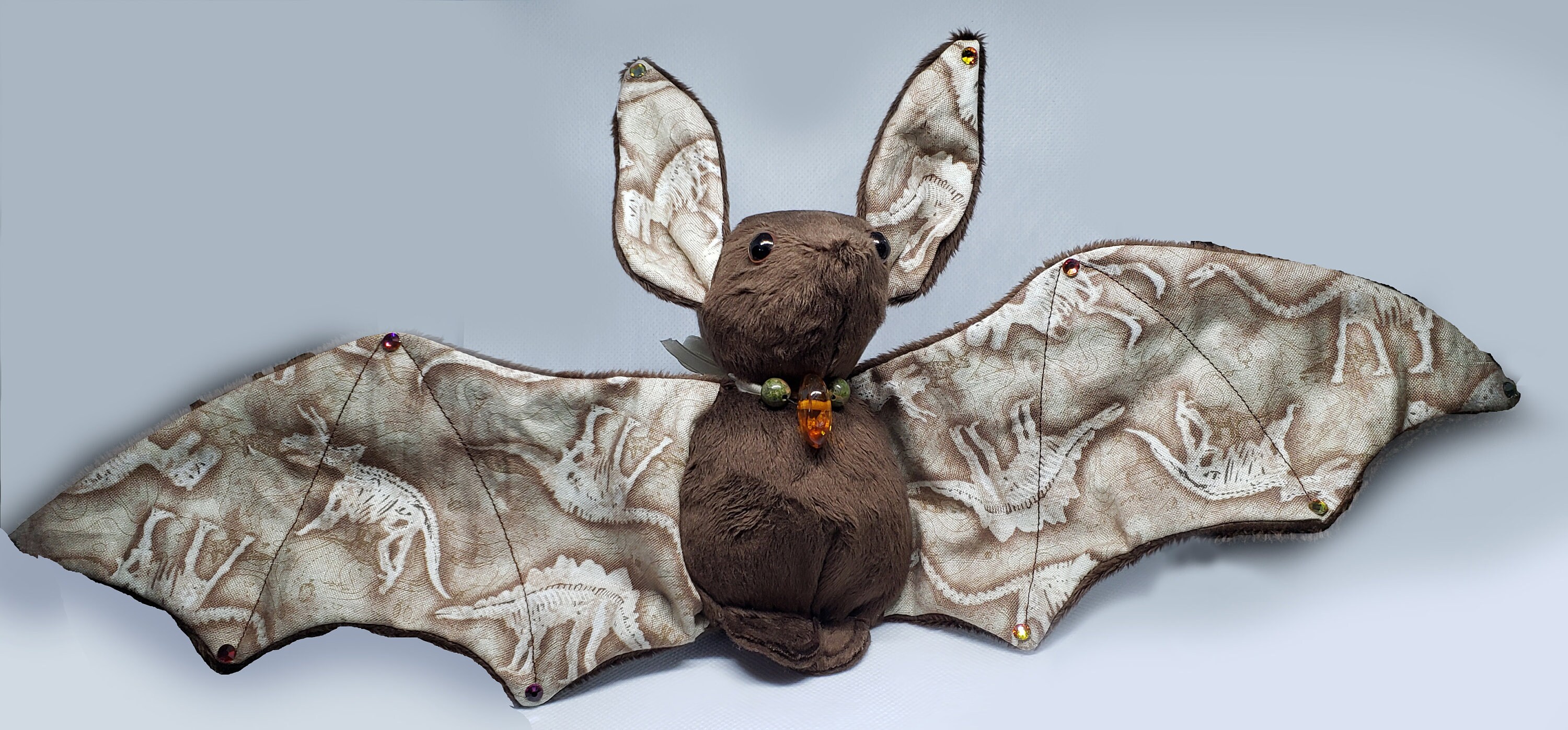 Large Bat Plush Stuffed Animal BeeZeeArt Dinosaur Prehistoric Etsy Polska