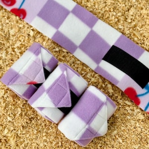4-Pack Sheep Cherry Checker Leg Wraps
