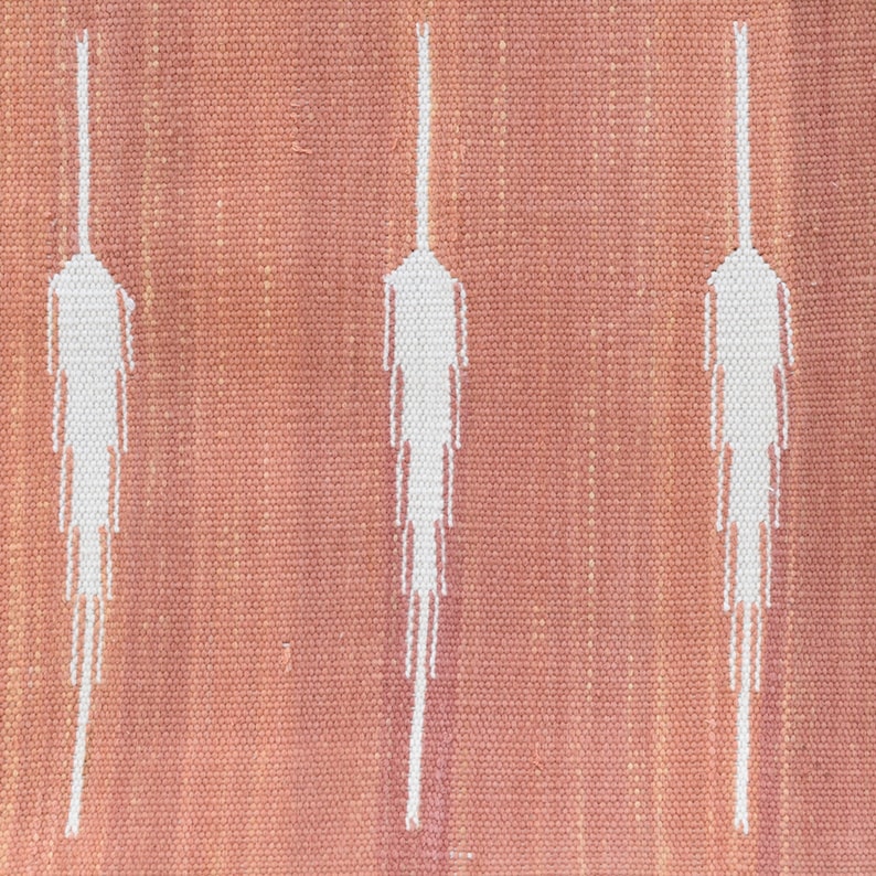 Modern Handmade Cotton Area Rug. Indian Dhurrie Rug Rust Etsy