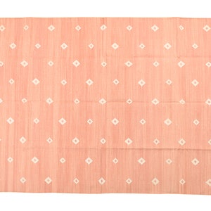 4x6 blush pink and white Modern Handmade Cotton Area Rug| Indian Dhurrie Rug | Flatweave Rug|Cotton Rug| Tapestry|  Scandinavian Rug | Kilim