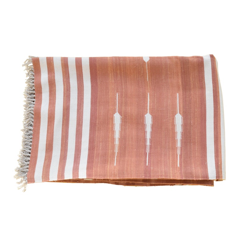 Modern Handmade Cotton Area Rug. Indian Dhurrie Rug Rust Etsy