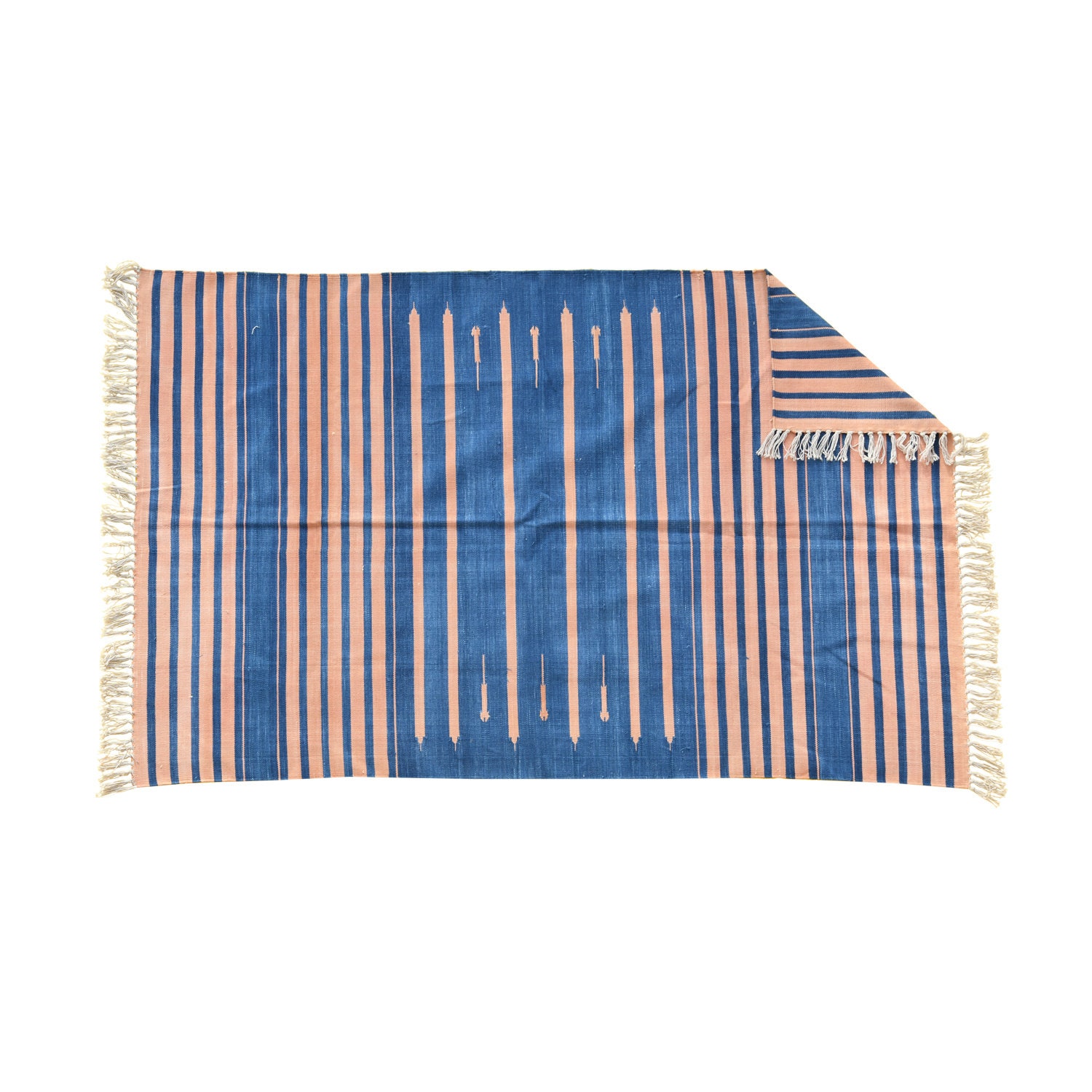 Modern Handmade Cotton Area Rug. Indian Dhurrie Rug Reversible Etsy
