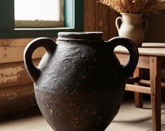 Handmade Paper Mâché Pot | Eco-Friendly Decorative Planter | Lightweight Vase | Rustic Boho Home Decor | Luxe Boho Decor