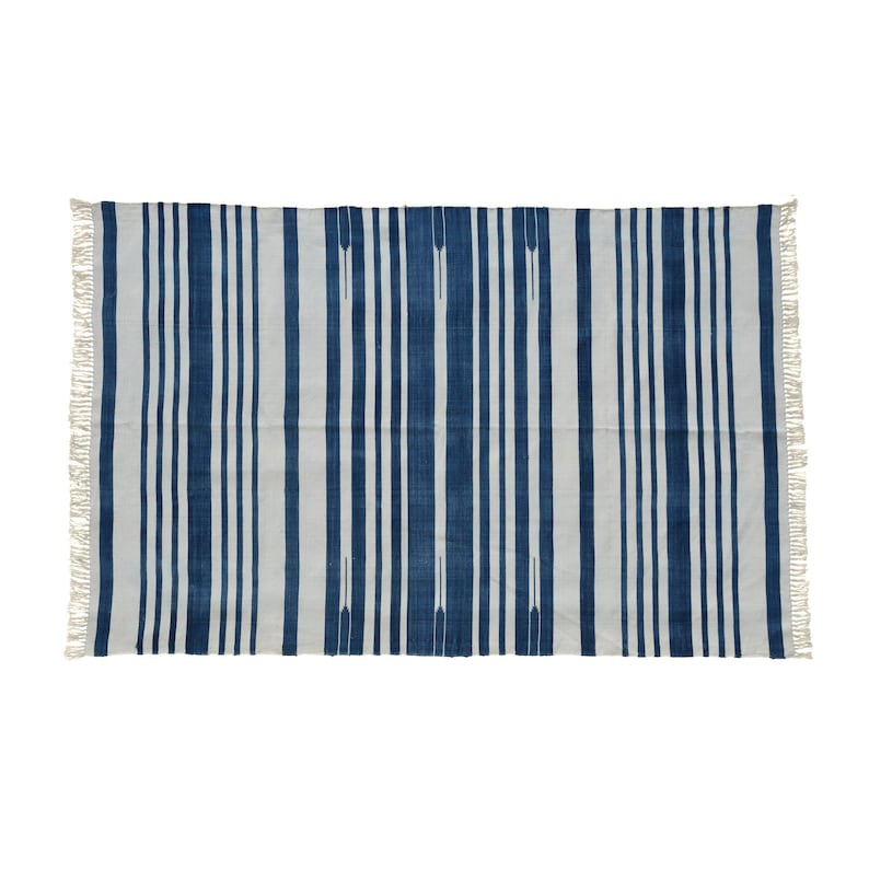 Modern Handmade Cotton Area Rug. Indian Dhurrie Rug Reversible Etsy