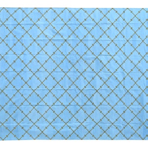 Handmade Cotton Dhurrie Rug: Reversible Blue Vegetable Dyed Area Rug