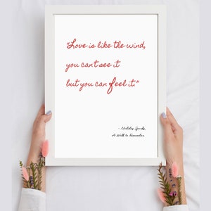 A walk to remember, stampa poster, Instant Download, san Valentino, Nicholas Sparks, quotes postes, love gift, free shipping, romantic gift