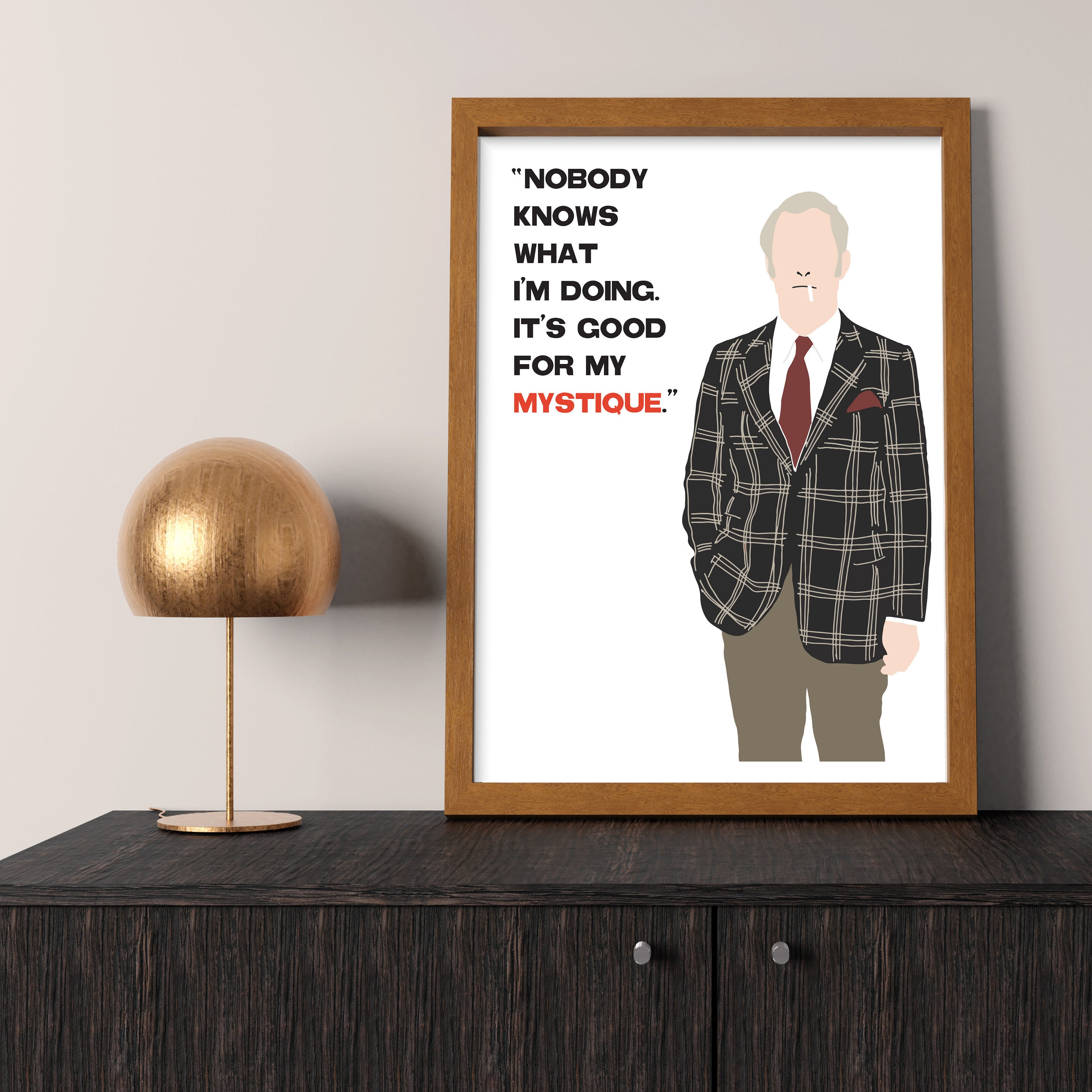 Roger Sterling citeer mystiek, digitaal downloadbestand, gekke mannen. Afdrukbare filmcitaten muurkunst. Directe download. Don Draper perfecte cadeaukunst