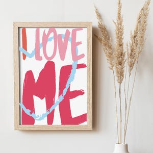 Ich liebe mich selbst, Posterdruck, Sofortiger Download, Valentinstag, Selbstgeschenk, Geburtstagsgeschenk, Original einzigartiges Design, Selbstliebe, Poster