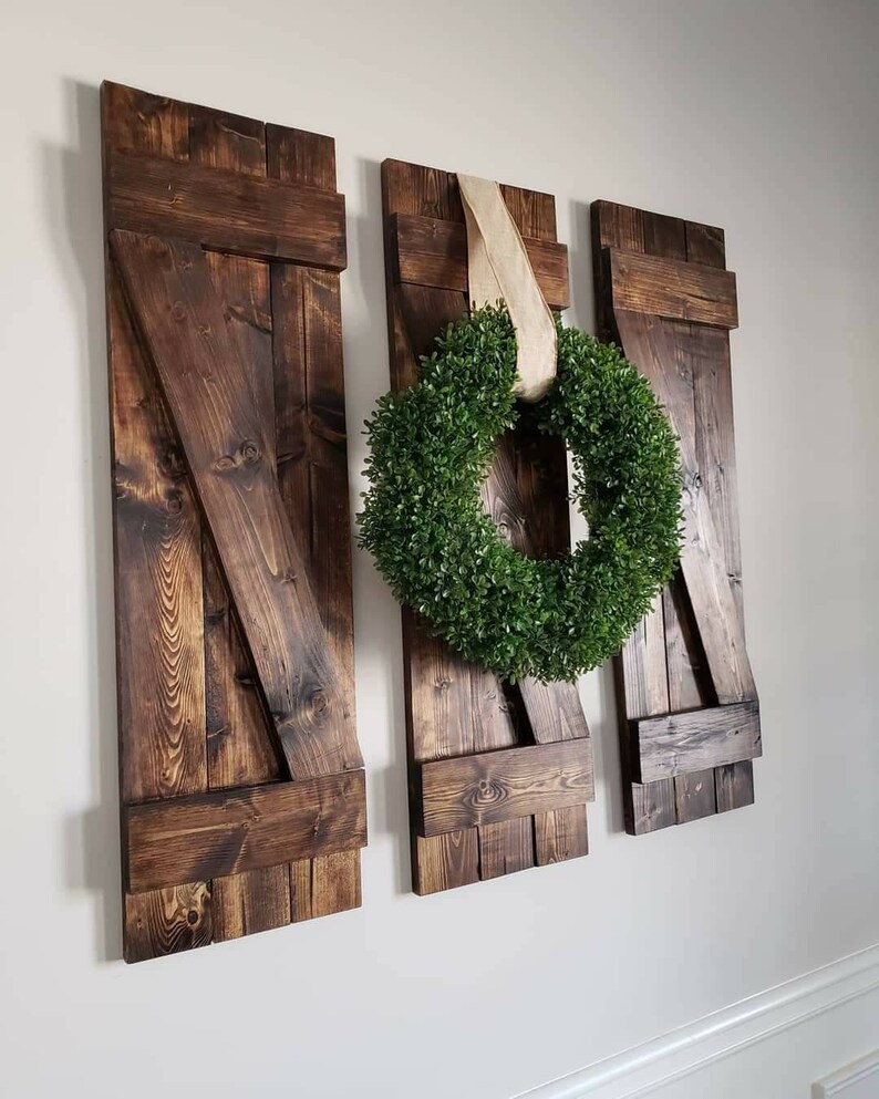 Shutters Wall Decor Rustic Shutters Farmhouse Shutters Etsy