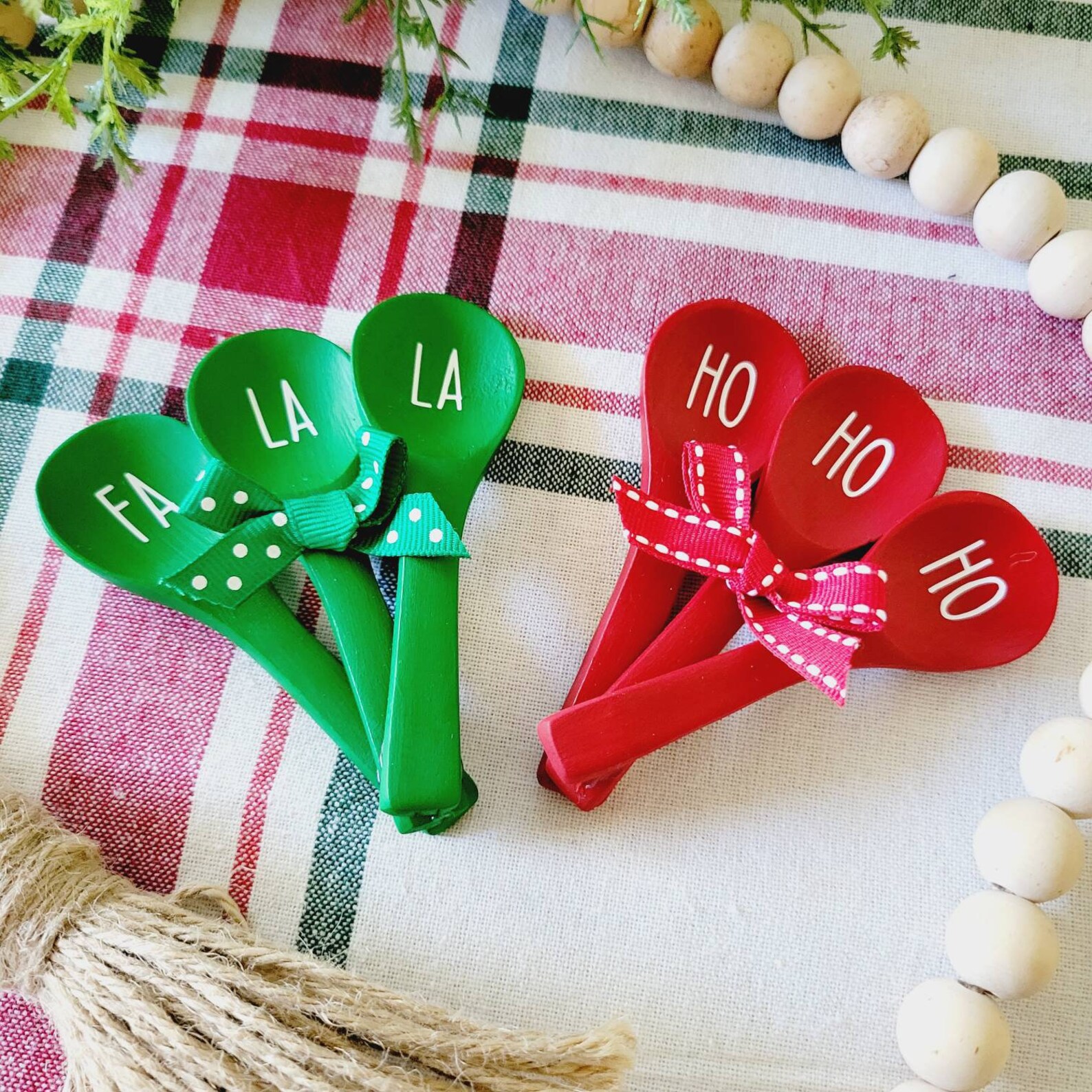 Mini Christmas Spoons Christmas Tiered Tray Decor Mini Etsy