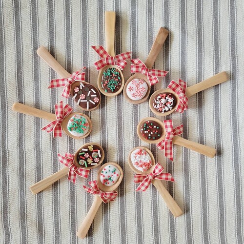 Mini Wooden Spoons Tiered Tray Decor Decorative Spoons Etsy