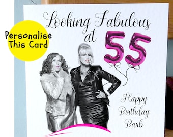 AB FAB Absolutely Fabulous Patsy Icon Sitcom Card for Birthday Mother's Day Funny