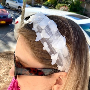 Butterfly Tulle Headband for Women, Holiday headbands for Women ,  Butterfly Headband for Girls small Christmas gifts  / Stocking Stuffer