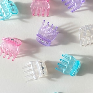 Madenie Mini Colorful Y2K Claw Clips / Mini Hair Clips / Mini Clips for Braids / 90s Hair Accessories