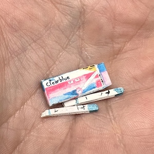 Miniature pregnancy test 1:12 scale