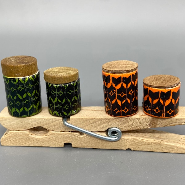 Canisters inspired by Hornsea pottery 1:12 scale